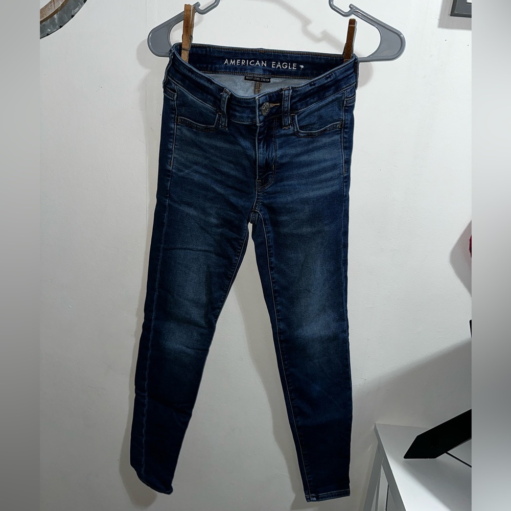 American Eagle Outfitters Women's Deep Indigo jegging Jeans 00r